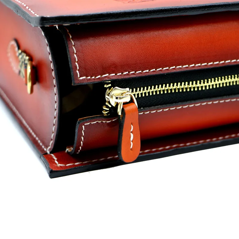 Мужская сумка ручной работы из растительного дубления с карманом для сигарет |