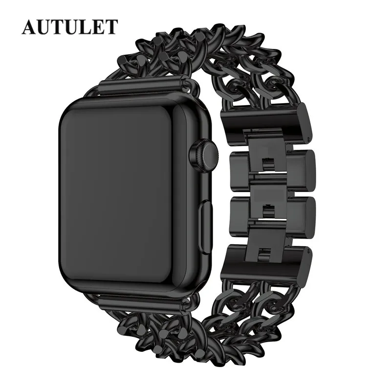 38 мм 42 Apple watch ремешок из нержавеющей стали ремни Мужчины