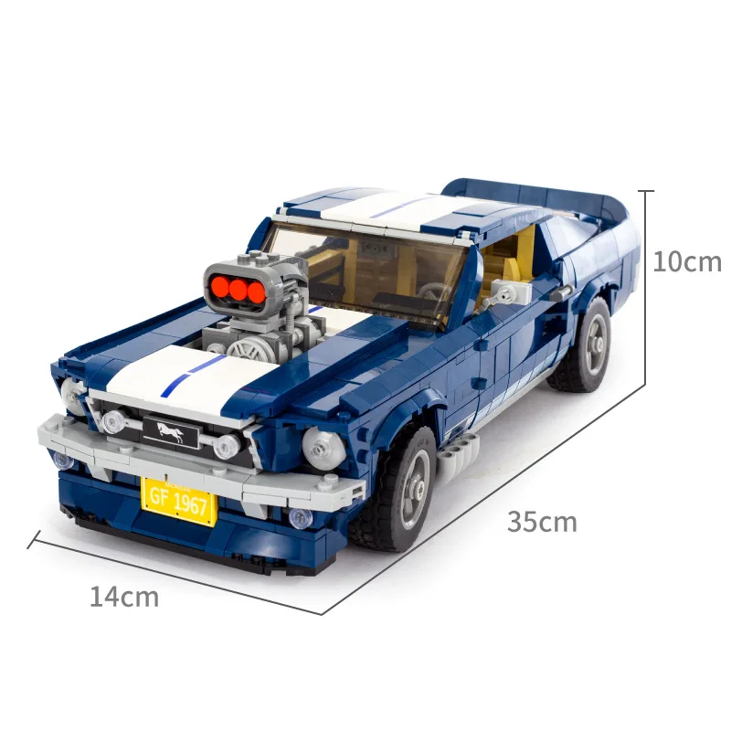 Creator Expert серии 1471 шт. Ford Mustang Спорт автомобиль строительные блоки кирпичи совместимы с брендом 10265 игрушка для детей