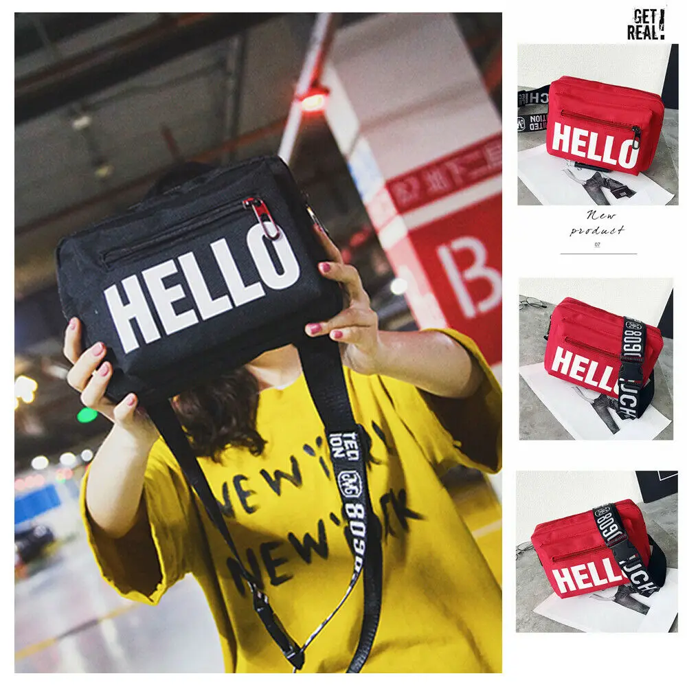 Поясная сумка с принтом Hello Женская дорожная кошелек для отдыха телефона