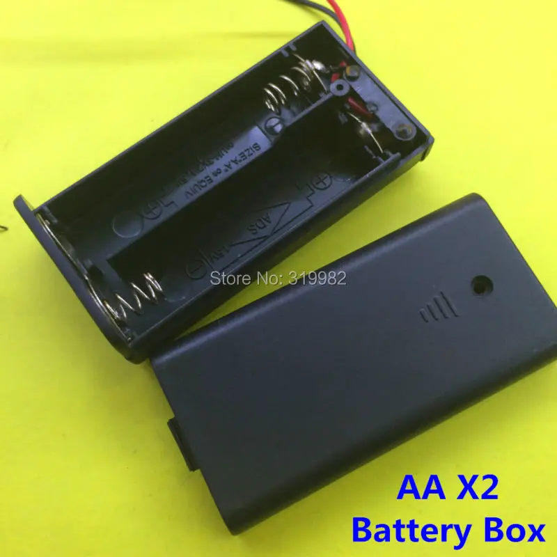 20 шт. коробка для батарей 2 держатель батарейки AA 2X1.5V 3V с проводом свинцовая