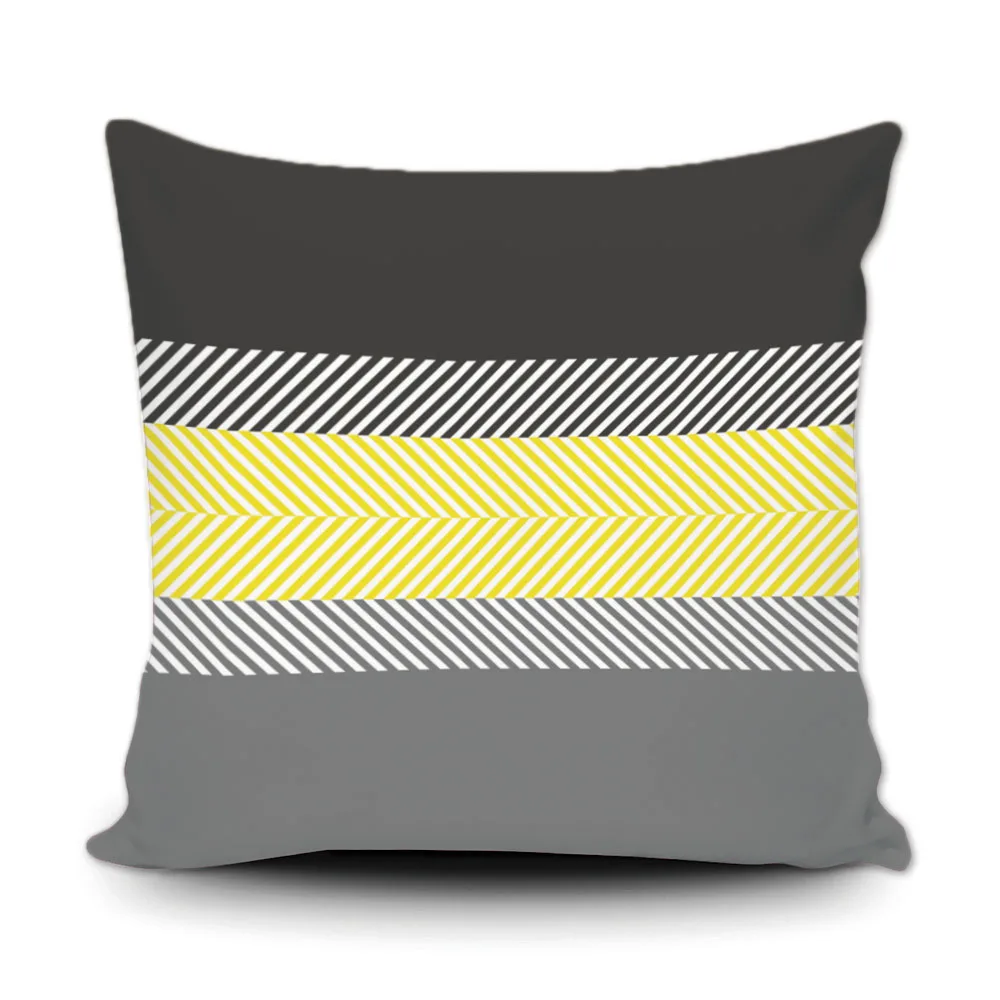 Модная симпатичная Геометрическая декоративная подушка в полоску с красными