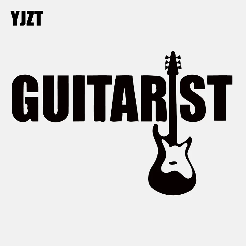 YJZT 13 4 см * 8 гитара Рок гитарист Rock'n'Roll музыка виниловая черная/серебряная