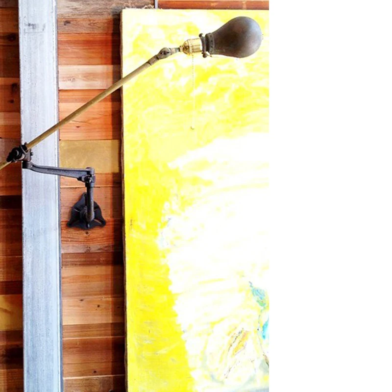 Бесплатная доставка настенная лампа винтажная медная E27 Edison накаливания