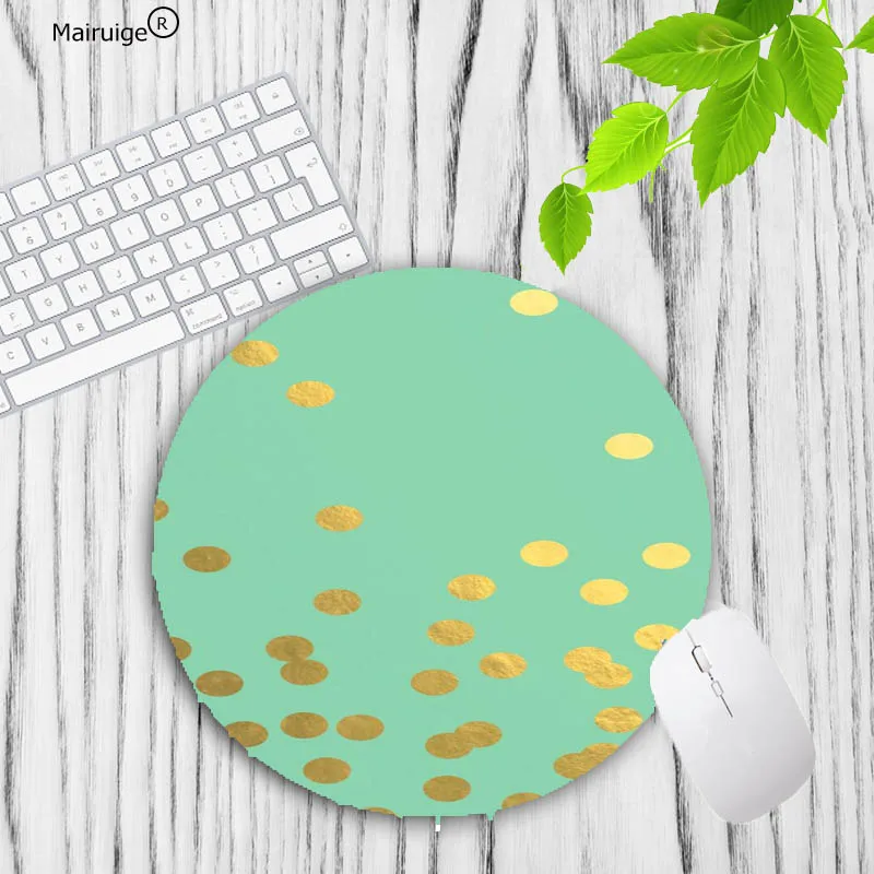 20X20CM Mairuige, высокое качество, современные коврики для мыши из искусственного золотого блестящего мрамора, геймерские игровые коврики для мыши, круглый коврик для мыши, резиновые коврики для мыши 20X20 см - Цвет: 20X20CM