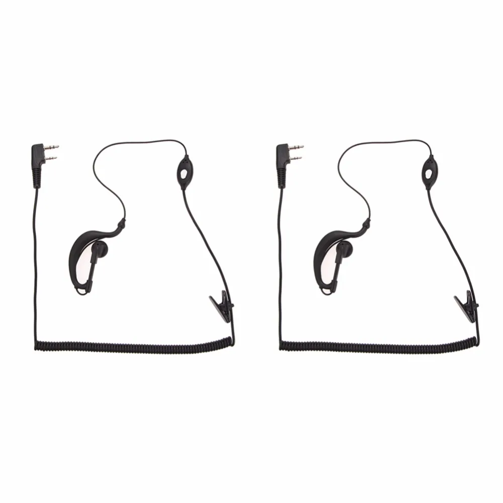 2 шт. контакта гарнитура с микрофоном ушной крючок рация наушники для BAOFENG UV5R 888S