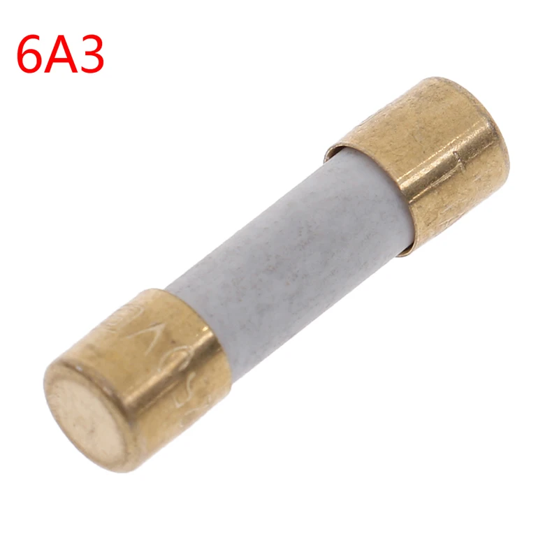 6A3 1x Hifi серебряный сплав предохранитель Золотая крышка 5x20 мм 1A 2A 3A 4A 5A 6A3 медленный удар для усилителя ЦАП предусилитель усилитель для наушников - Цвет: 6A3