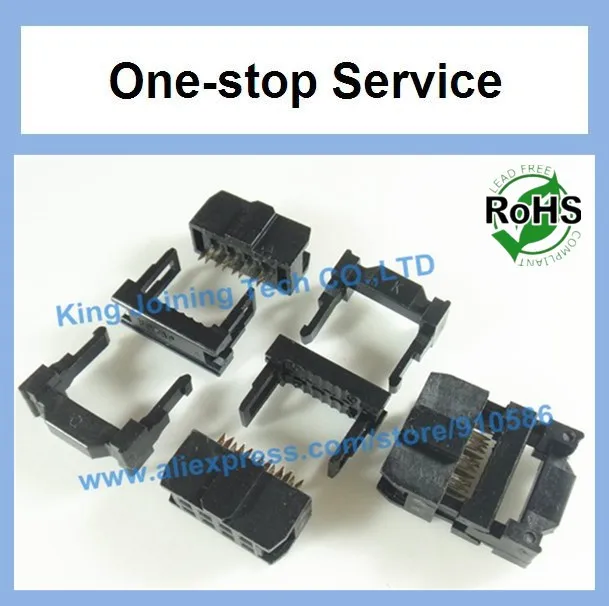 100 шт. 2 54 разъем IDC 8pin 2x4 кабельные розетки 8P FC3-8P | Электроника