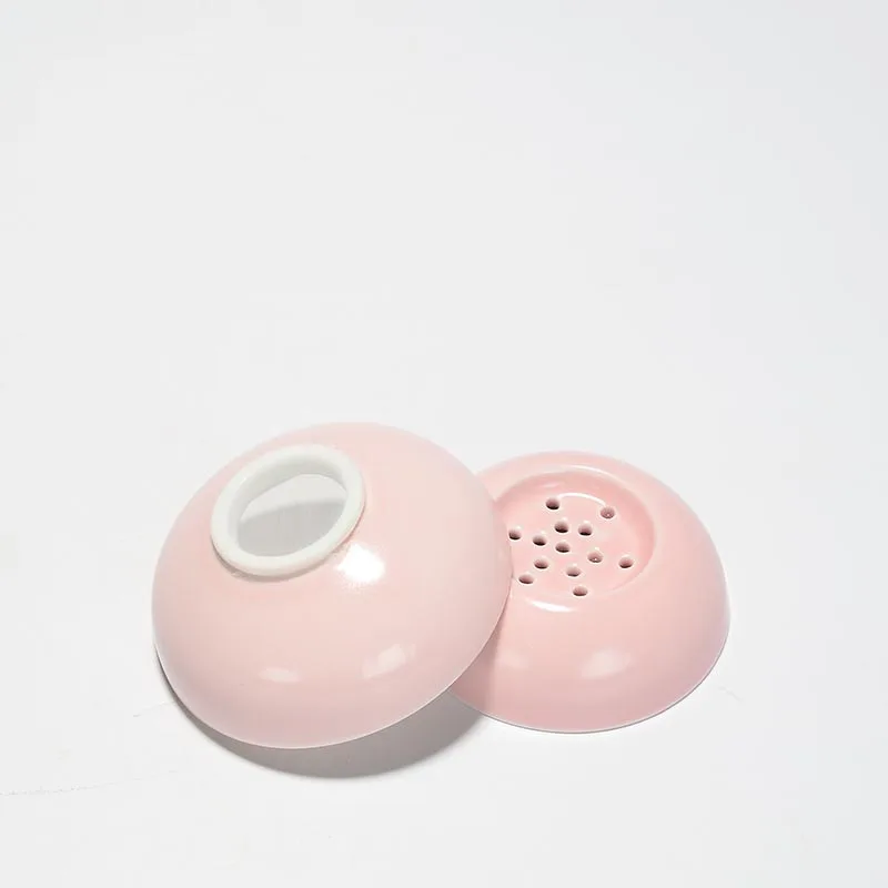 Лаконичный розовый керамический фарфоровый чайный фильтр офисный набор кунг-фу