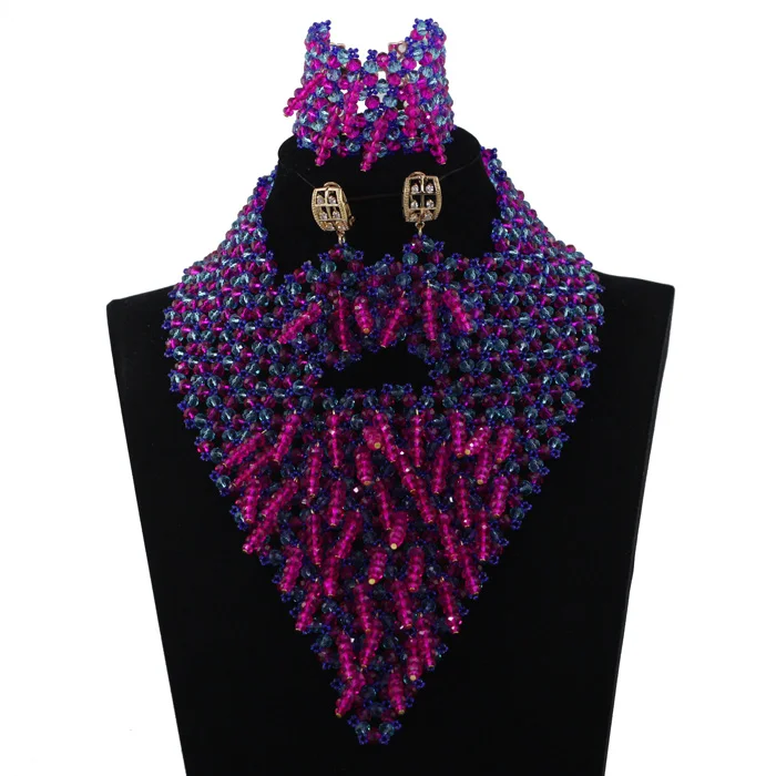 Новинка 2017 массивное ожерелье набор роскошные цвета шампанского золото