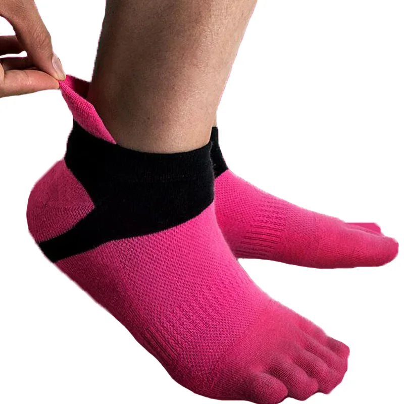 Мужские Весна Лето хлопковые носки в сетку мужские с отдельными пятью пальцами