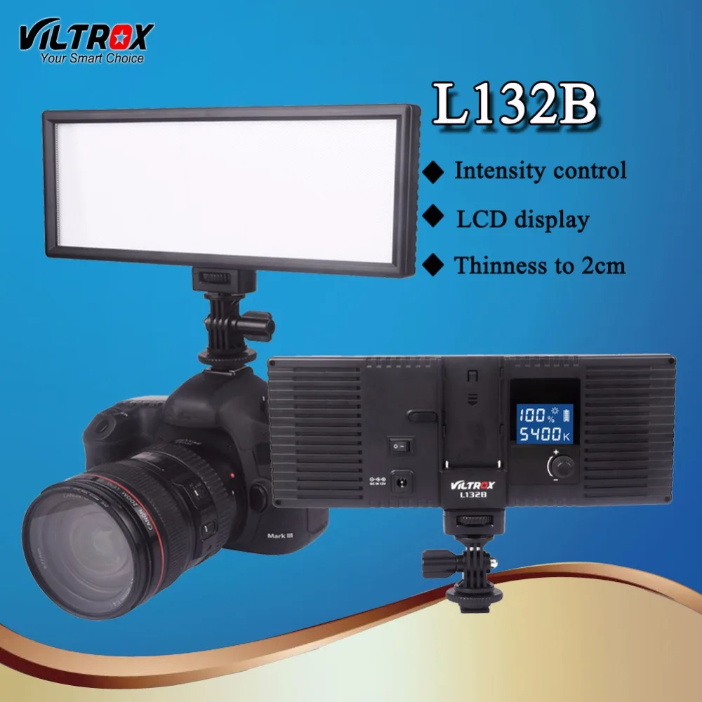 Viltrox L132B светодиодный студийный свет для видео лампа панель с регулируемой