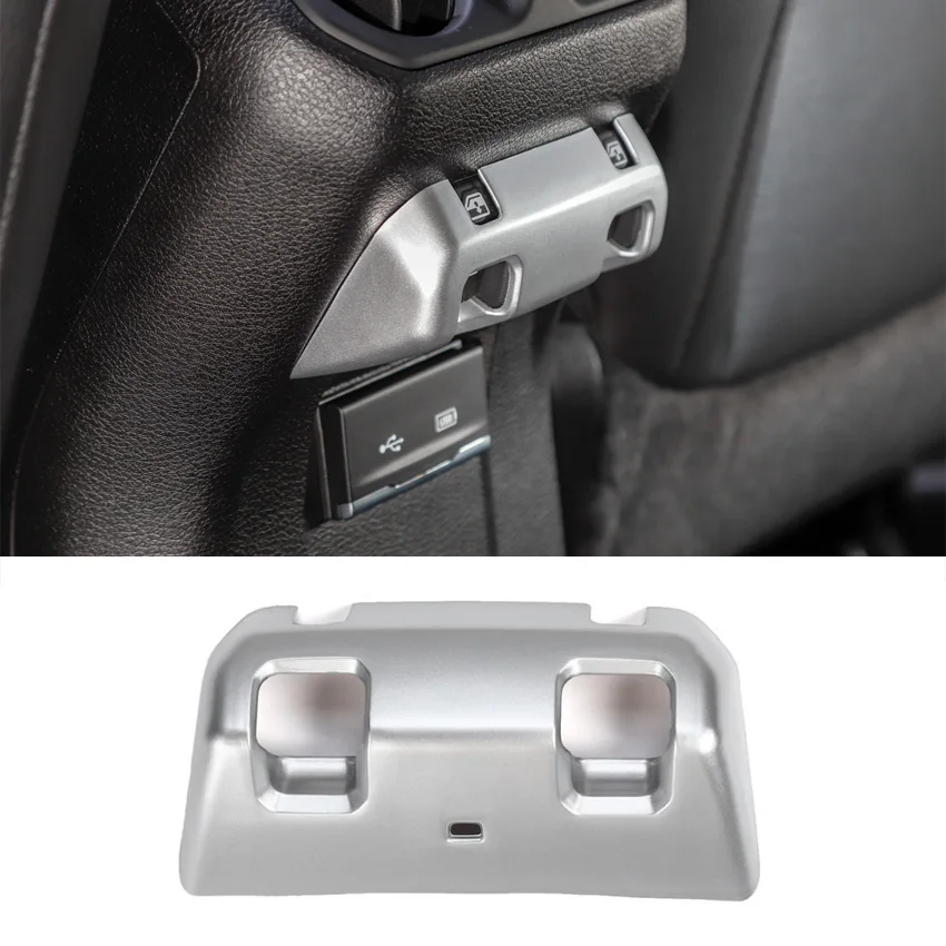 

JXKaFa For Jeep Wrangler JL 2018 Car Rear Row Window Lift Switch Panel Cover Frame Decor Sticker Styling Auto Accessories ABS