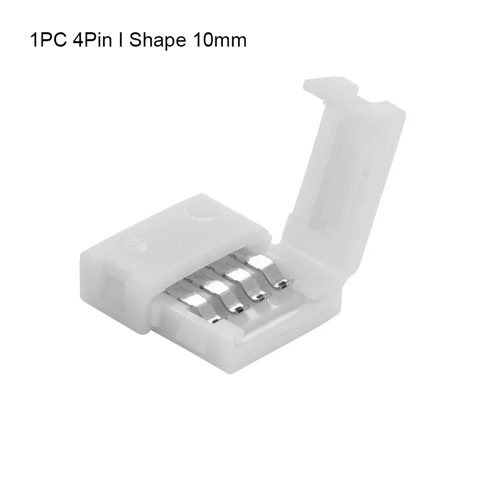 4Pin I Shape 10mm Качественный 10 мм разъем 4 Pin L T крестообразная печатная плата без пайки угловой разъем полосы разъем для RGB 3528 5050 светодиодный светильник - Цвет: 4Pin I Shape 10mm