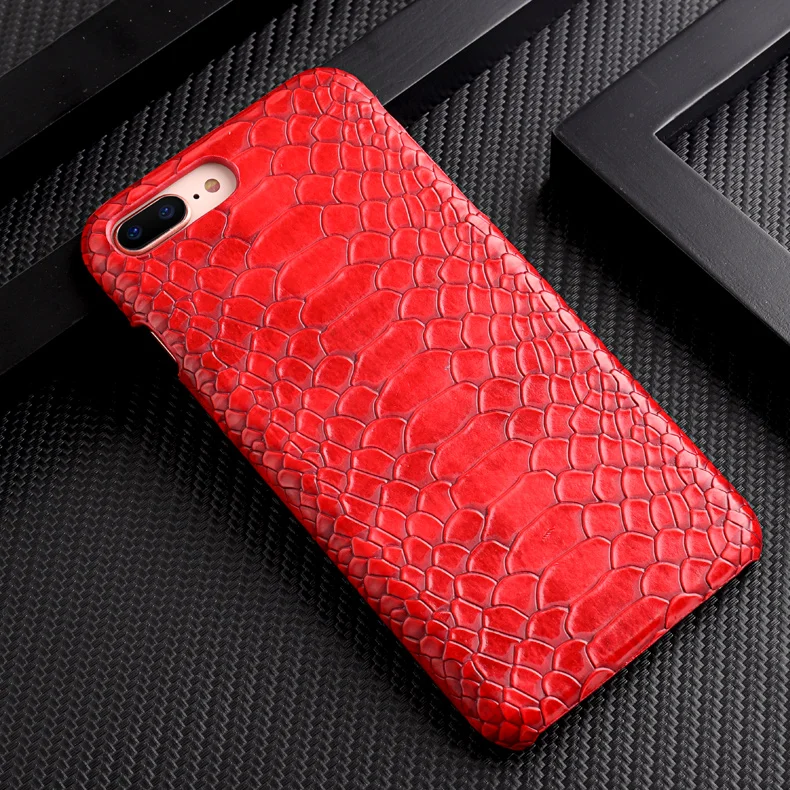 (1PC) snake skin python design phone Case For iPhone 8 plus 7 6s hard covers capa fundas |