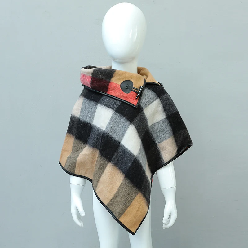 2018 модная детская шаль пончо для девочек зимние теплые шарфы дети шарф |