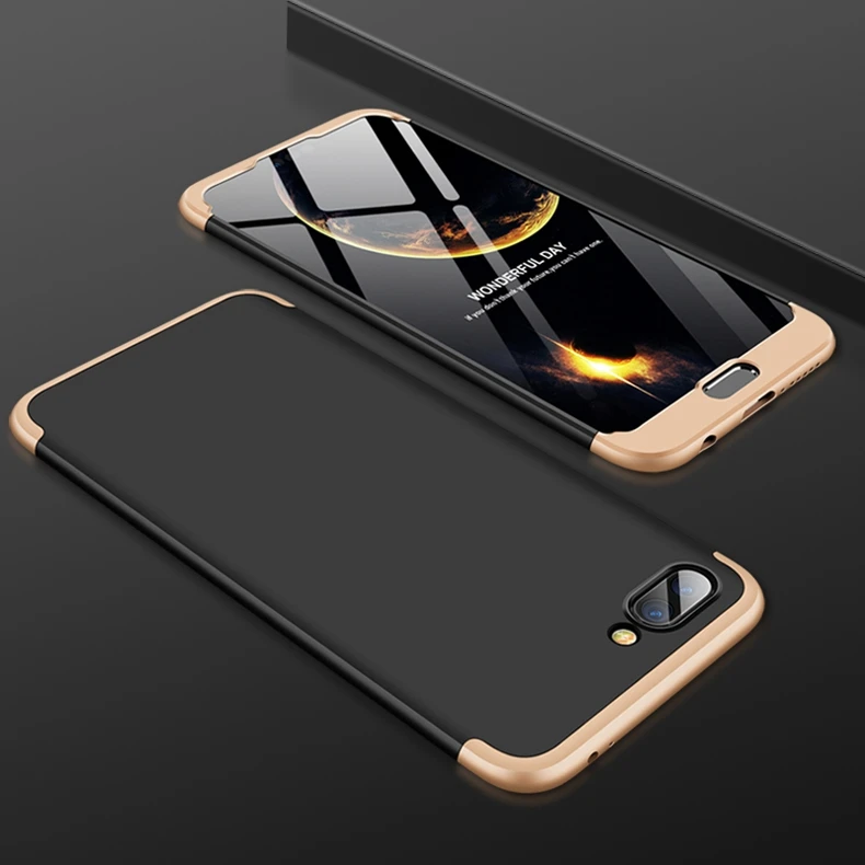 Gold and Black Чехол для huawei honor 10, роскошный чехол 360, полная защита, Жесткий ПК 3 в 1, задняя крышка для huawei honor 10, COL-L29, чехол - Цвет: Gold and Black
