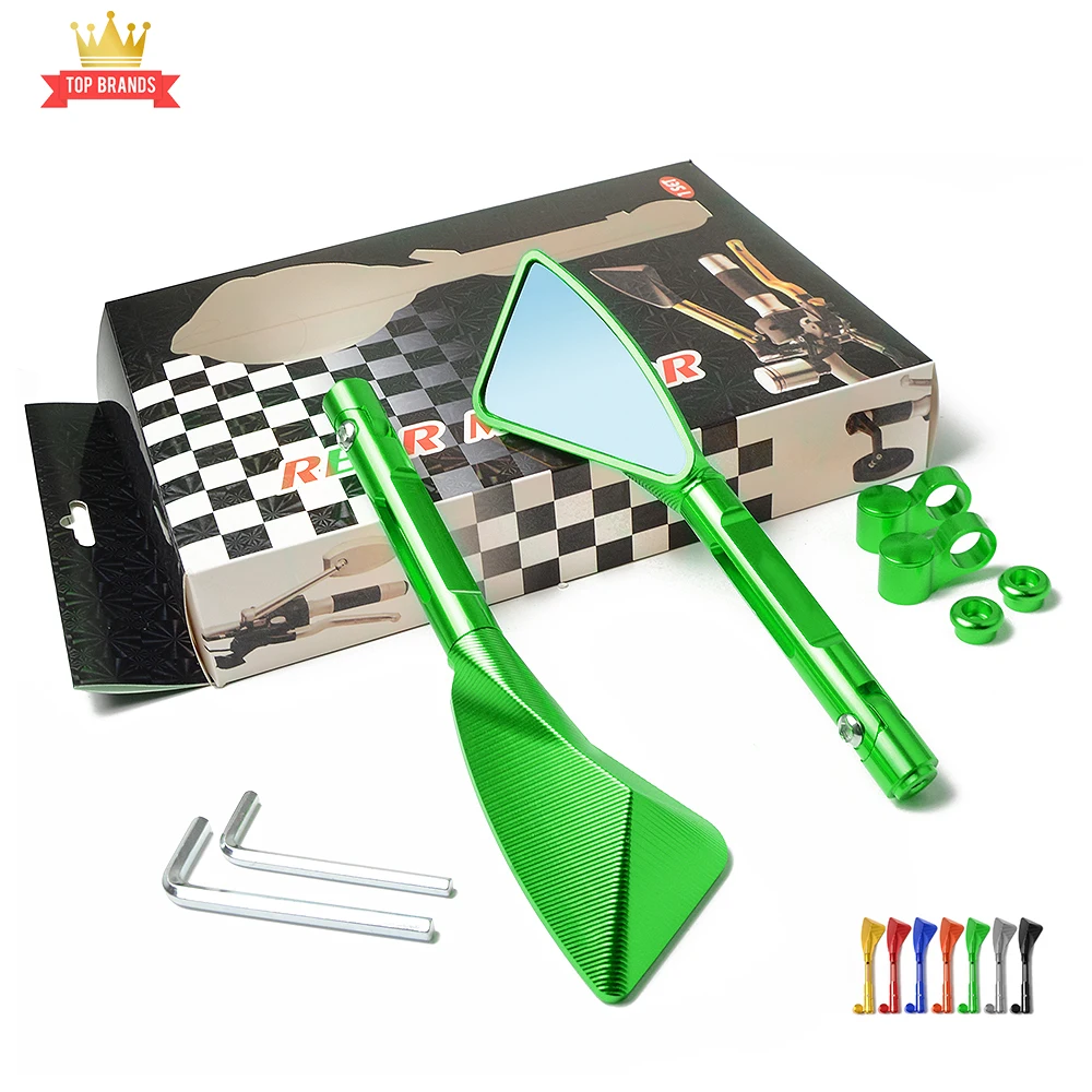 

Motorcycle Aluminum Mirrors Convex Rearview Mirror For honda bmw moto KAWASAKI er6n NINJA VERSYS 250r Accessorie scooter