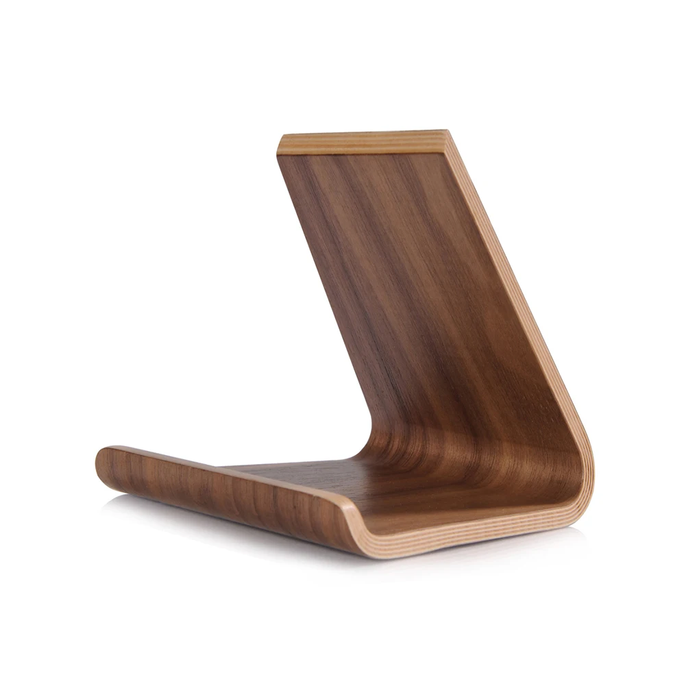 New Arrival Samdi Wood Anti-Slip Universal Phone Tablet Stand Holder for iPhone iPad Samsung