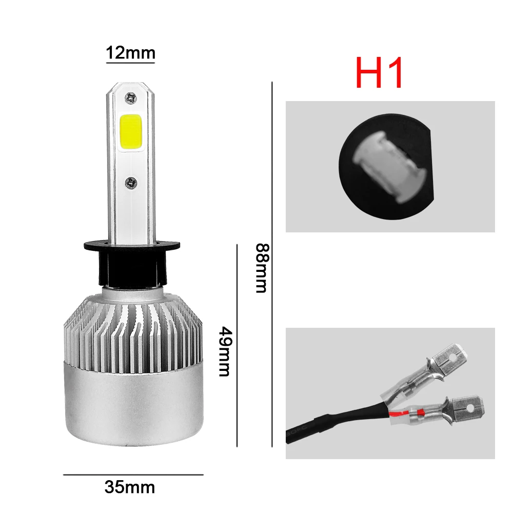 LSlight светодиодный фар H7 H4 H1 H11 H3 9007 9004 H13 9005 9006 880 H27 HB2 HB3 HB4 светодиодный автомобильные лампы 24V 60W 6000K 9600lm авто лампы