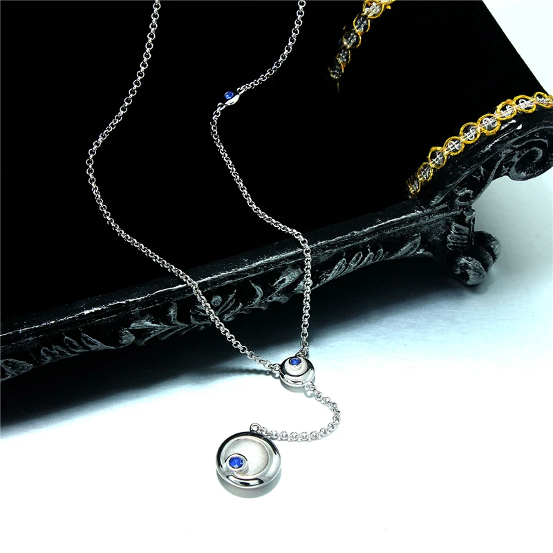 Женское ожерелье с подвеской из серебра 925 пробы длина 42 см ювелирное изделие AIMILI