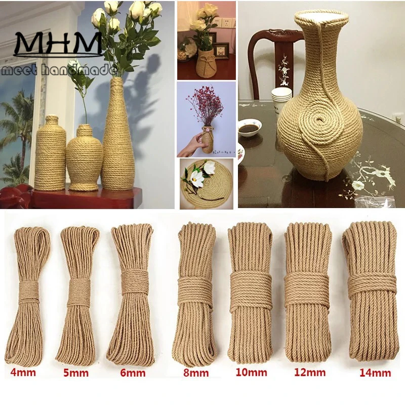 1 рулон 50 м натуральная пеньковая веревка для украшения подарков|twine cord|1mm hemp cordrope