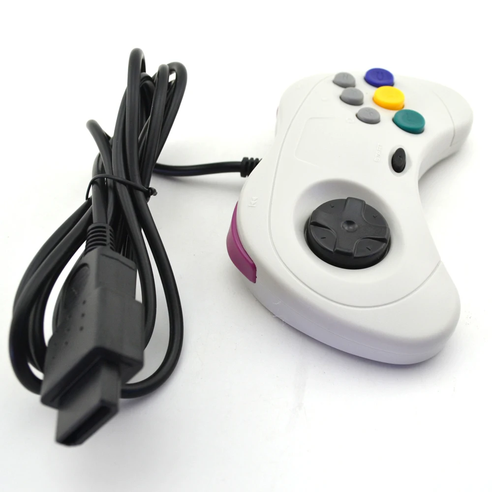 10PCS For Sega Saturn controller USB Wired Gamepad Joysticks JoyPad for PC MAC Black White | Электроника