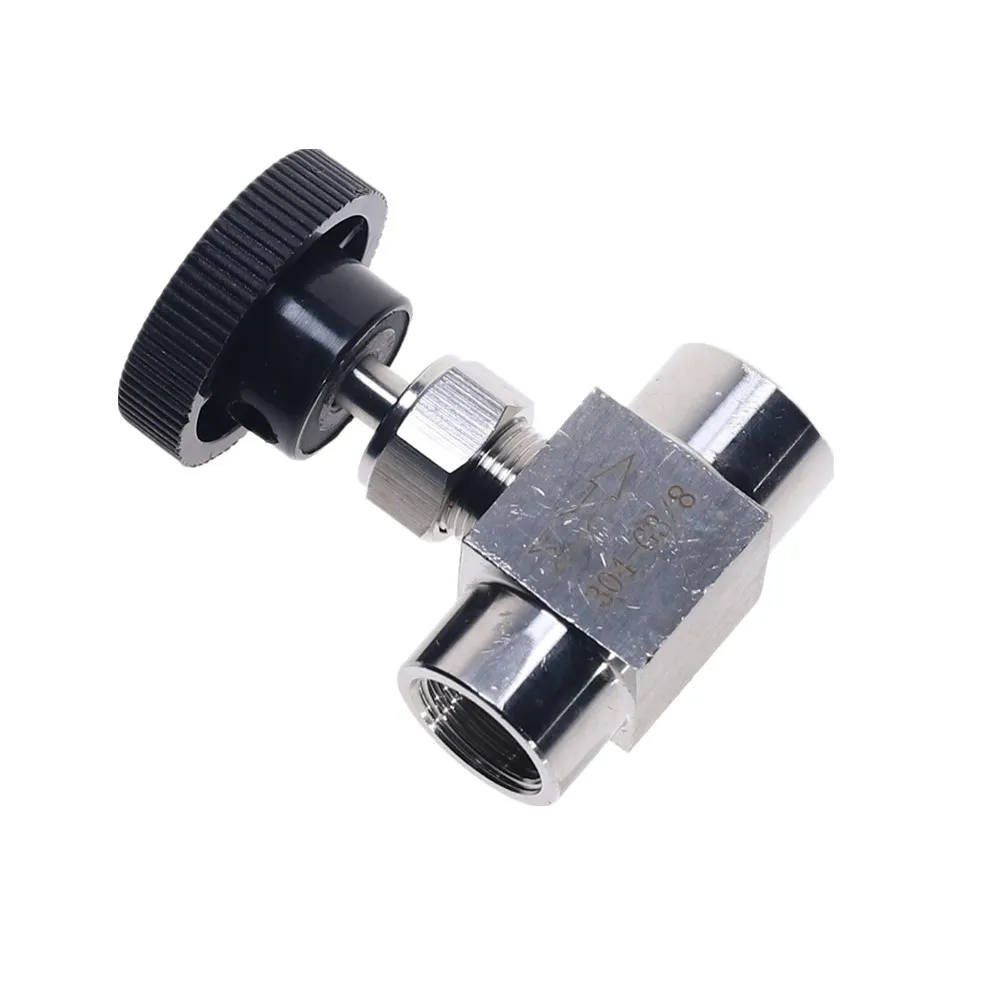 304 игольчатый клапан из нержавеющей стали 1/8 ''1/4'' 1/2 ''с внутренней резьбой BSP SS304 для воды, газа, масла