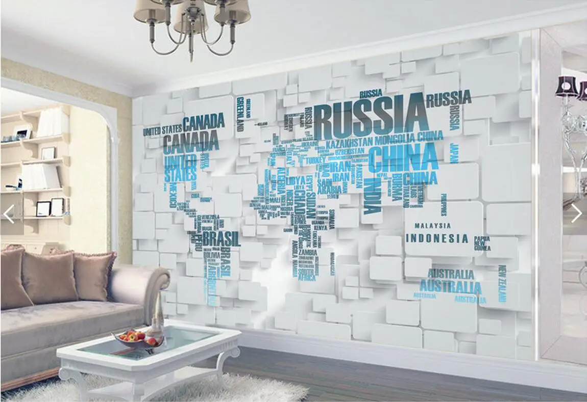 Роскошная рельефная настенная бумага фотобумага для спальни фон дивана Карта