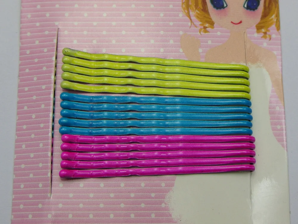 120 разноцветные металлические заколки-невидимки для волос 50 мм с шариковыми