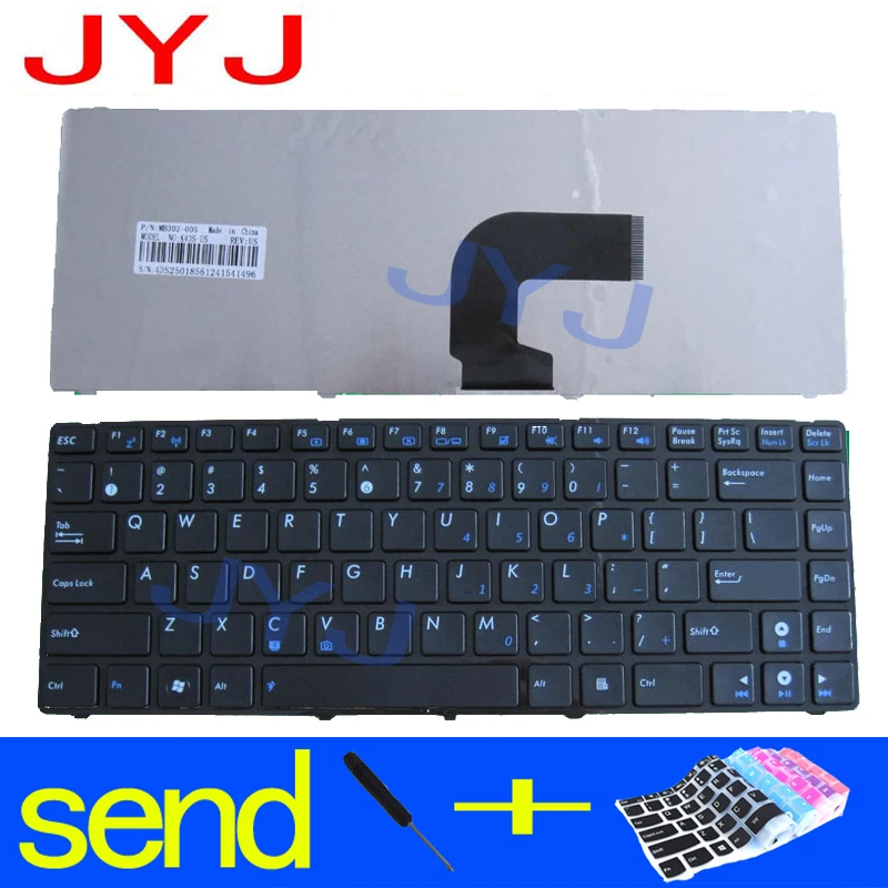 Новая клавиатура для ноутбука ASUS K43S A43S K43SA A43SA K43SJ отправить прозрачную защитную