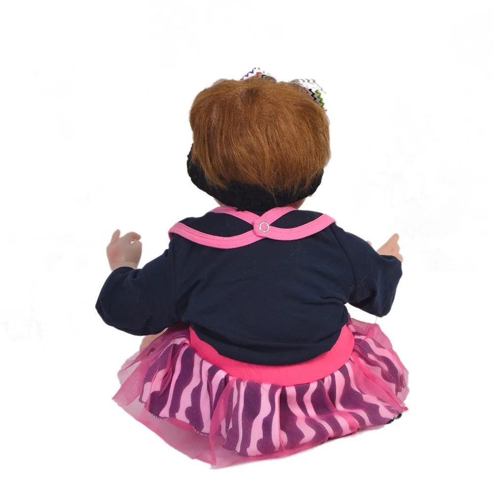 22inch baby Dolls reborn silicone toys infant Children Reborn Baby closed eyes babies for Kids Handmade Bonecas hot sale | Игрушки и