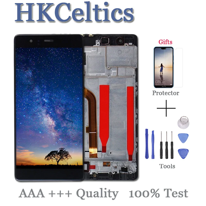 5.2&quot LCD For HUAWEI P9 Display and Touch Screen Digitizer with Frame Test for EVA-L09 EVA-L19 Replacement | Мобильные телефоны