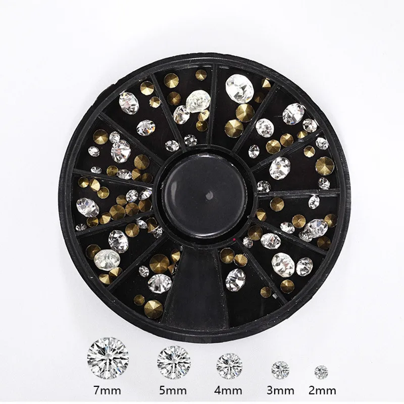 1 снимите флажок оживальной Острый Нижний С кристалалми и стразами смешанные