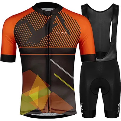 Set 04 Ropa ciclismo hombre RUNCHITA Велоспорт Комплект короткий рукав велосипед tenue cycliste homme ciclismo equipacion verano hombre - Цвет: Set 04