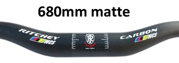 matt 680mm rise УГЛЕРОДНЫЙ руль для горного велосипеда, набор для горного велосипеда, руль и Углеродные велосипедные части, набор деталей для велосипеда - Цвет: matt 680mm rise