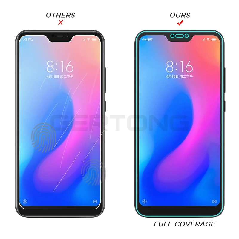 Закаленное стекло GerTong для Xiaomi Redmi 6 Pro 6A note 5 pro mi 8 SE Высокопрочное Защитное A2 Lite Mix3