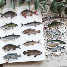 20pcs/bag stickers DIY scrapbooking vintage small salted fish series album diary project making happy planner decorative sticker