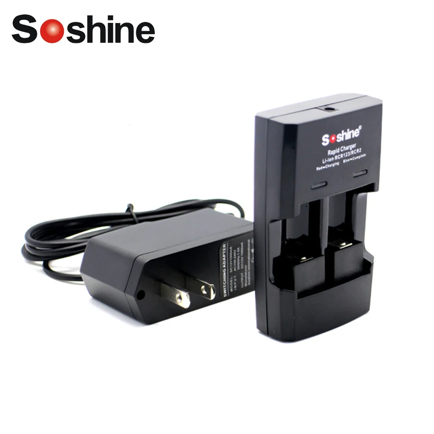 Интеллектуальное Быстрое зарядное устройство Soshine для 3 2в LiFePO4 RCR123 RCR2 CR2 16340 17335
