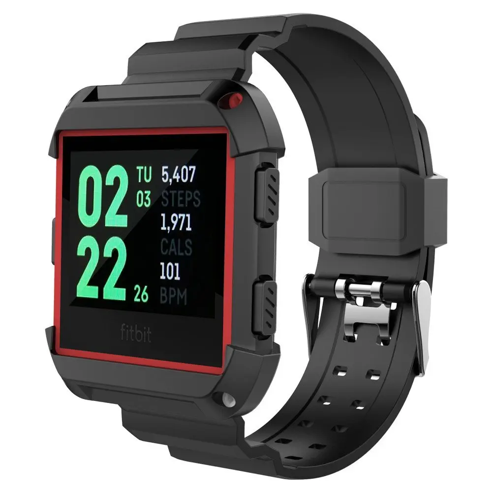 Силиконовый спортивный ремешок для часов для Fitbit Ionic, умный ремешок для часов с защитным чехлом, сменный браслет, браслет