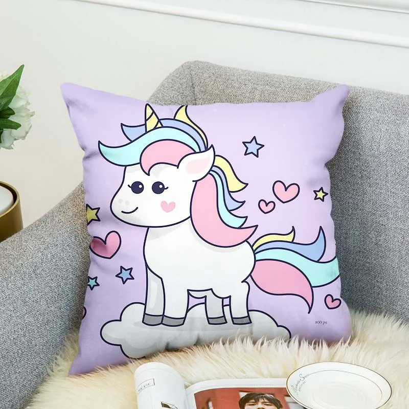Чехол для подушки с единорогом из мультфильма Лошадь Единорог наволочки детей