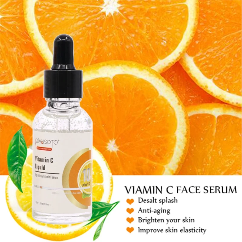 

35ml Vitamin C 24K Gold Aloe Vera Essence Face Anti Aging Intensive Face Lifting Firming Anti Wrinkle Serum Liquid