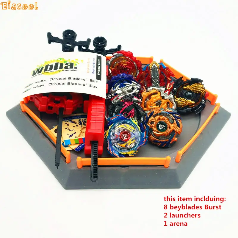Beyblade Burst игрушки с пусковым устройством стартер и арена игрушка Металл Fusion Бог спиннинг Топ bayblade Blade лезвия игрушки - Цвет: 8pcsArena004