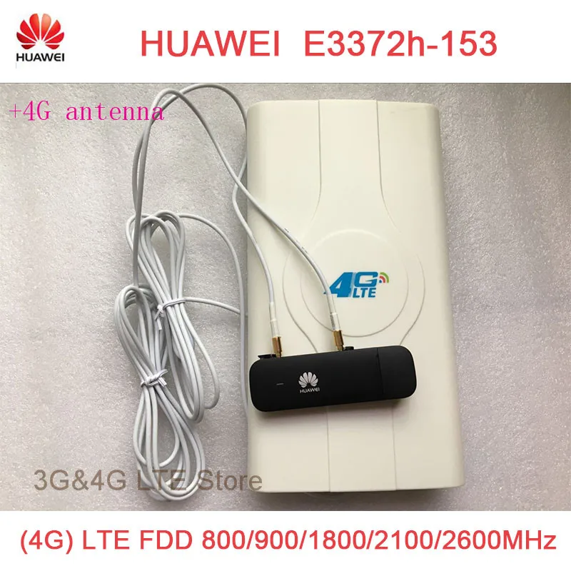 Оригинальный разблокированный модем HUAWEI E3372 LTE FDD 150 Мбит/с 4G поддержка антенна crc9