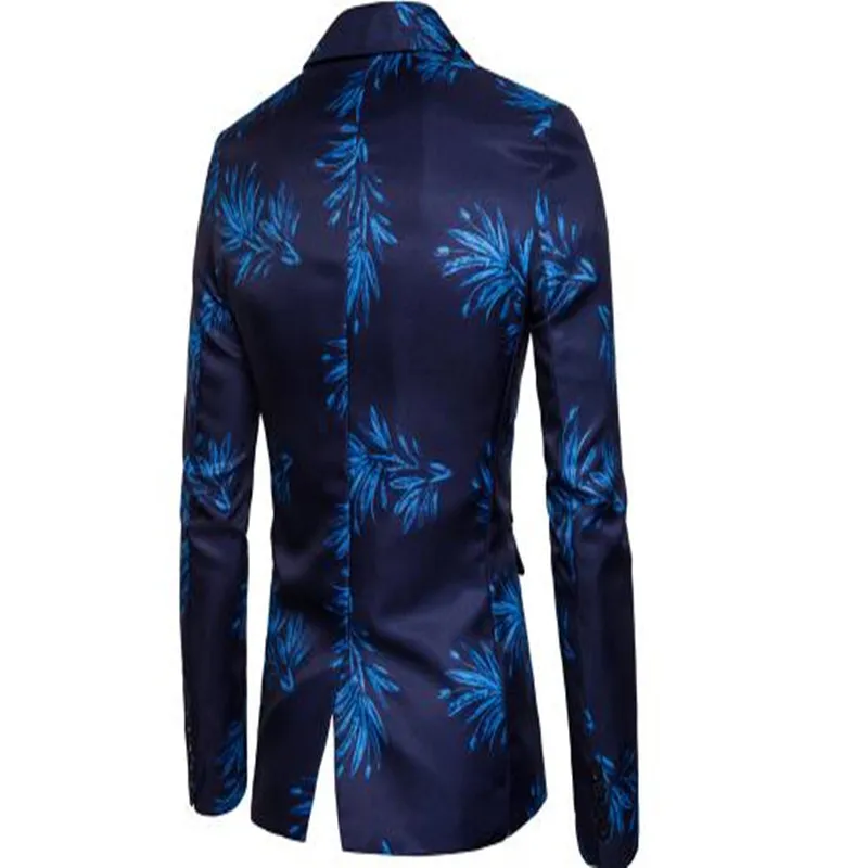 

Men's pattern casual dress suit jacket