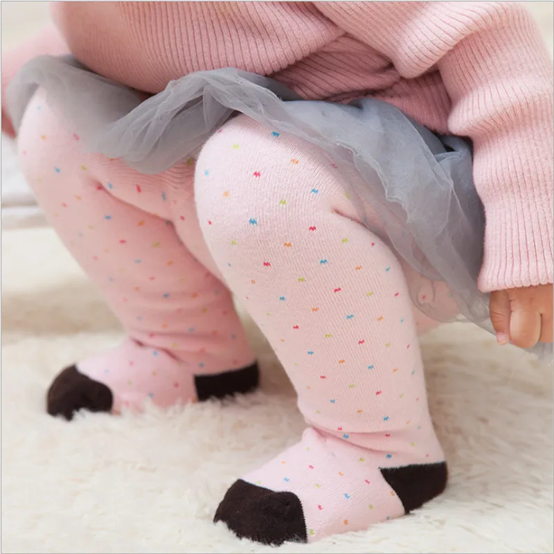 6 шт./лот плотные теплые колготки для маленьких девочек принцесс махровые зимние