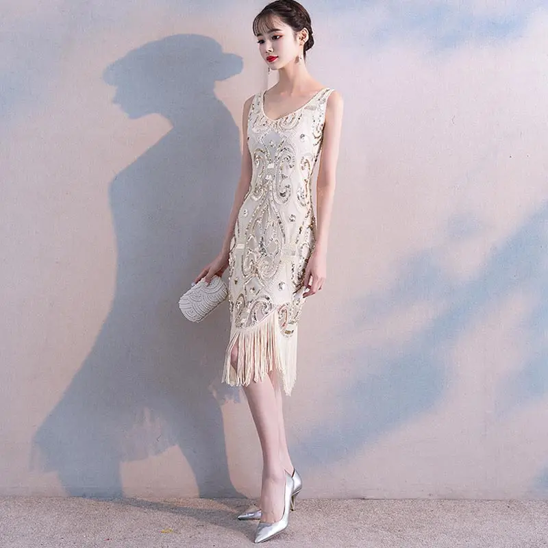 FADISTEE Новое Поступление Коктейльные Вечерние платья для выпускного вечера Vestido de Festa с блестками простые с кисточками Стильные платья с бусинами