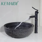 KEMAIDI цветочная керамическая раковина умывальника столешница умывальная раковина смеситель для ванной комнаты Набор кранов