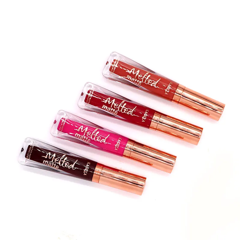 KAQIYA 8 Colors Beauty Makeup Lipgloss Waterproof Long Lasting Matt Lip Gloss Sexy Velvet Pigment Matte Liquid Lipstick Make Up