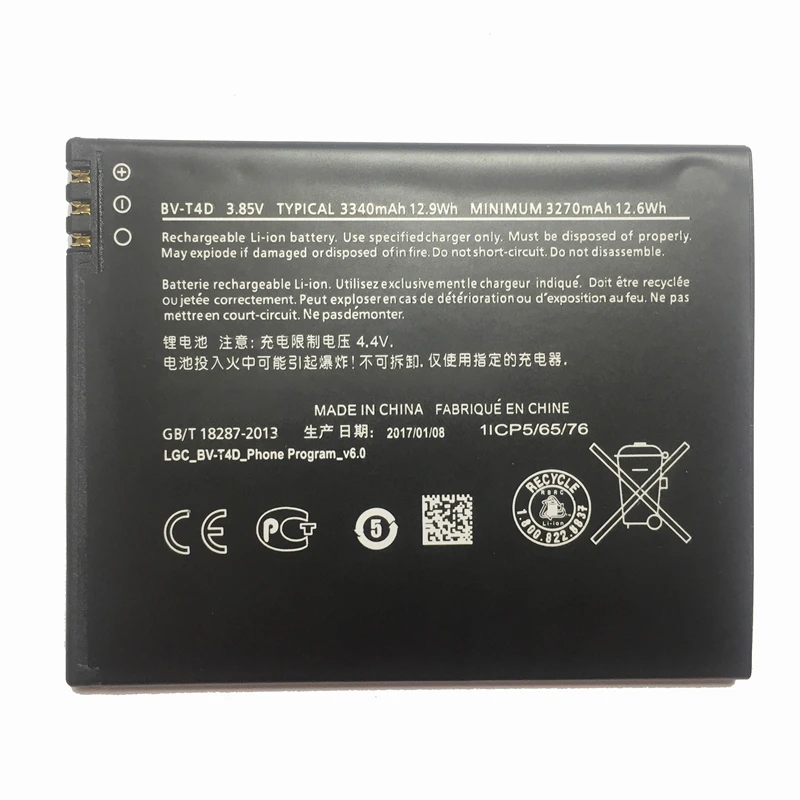 

Новинка 3340 мА · ч BV-T4D сменная батарея для Microsoft Lumia 950 XL CityMan Lumia 940 XL RM-1118 BVT4D мобильный телефон + подарок